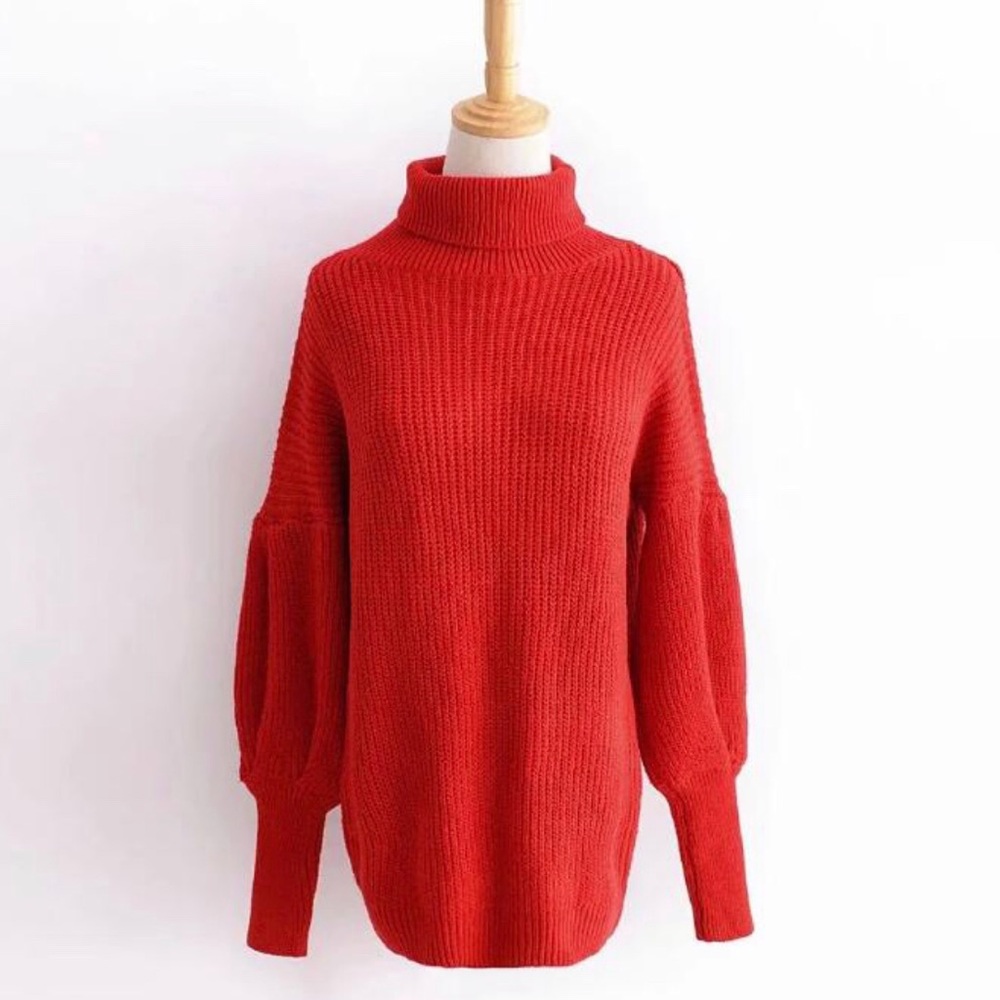 🌹 I Feel Love Oversize Knit Jumper In RED🌹 - Picture 4 of 6